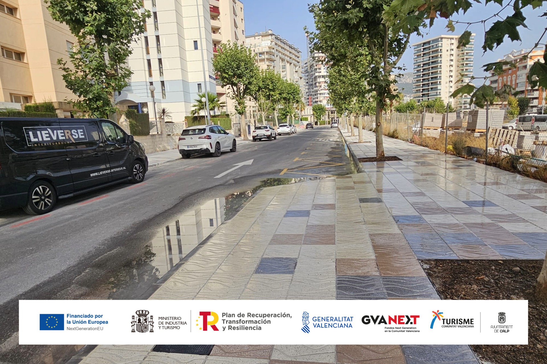 Die Gehwegsanierungsarbeiten in der Straße Castelló de la Plana sind abgeschlossen.