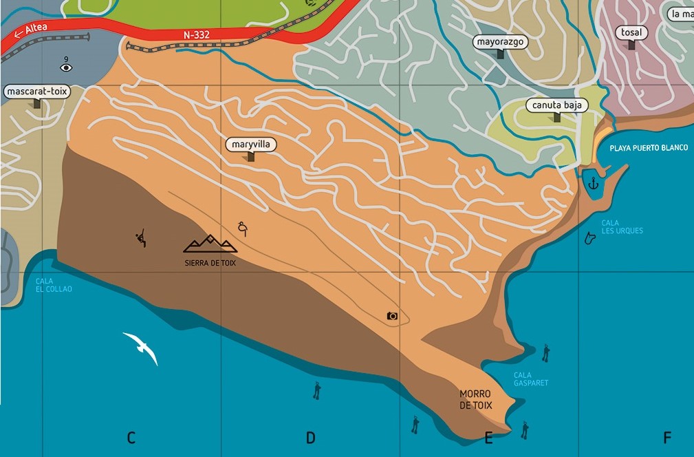 Montagne de Toix Carte