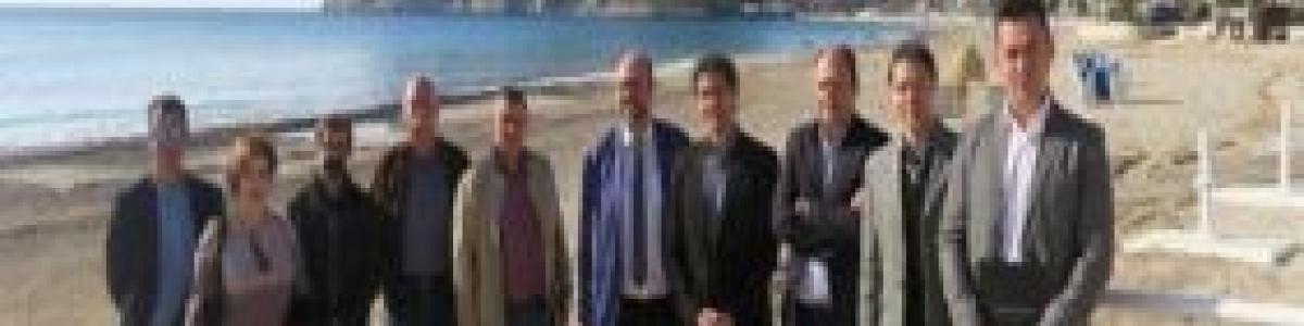 El Secretario Autonómico de Turismo Visita en Calp las Obras de Reparación de los Desperfectos Del Temporal de Enero