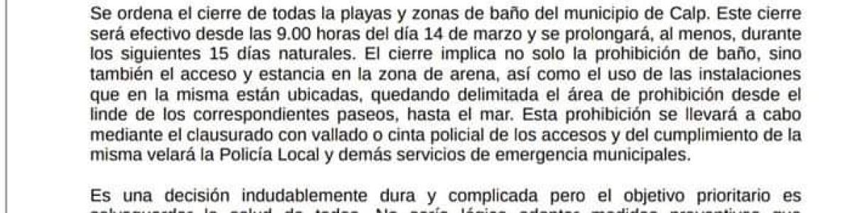 BANDOS AYUNTAMIENTO DE CALP