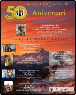 50 ANIVERSARIO GRUPO DE MONTAÑA DE CALPE