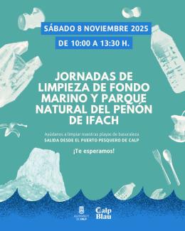 JORNADA DE NETEJA DE FONS MARÍ I PARC NATURAL PENYÓ D'IFACHVAN HET NATUURPARK PEÑÓN DE IFACH EN DE ZEEBODEM