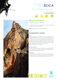 Rock Trails - Mascarat - Route 11 - Botella-Montesinos (in Spanish)